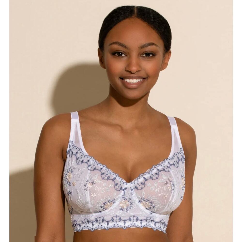 Cosabella Ushuaya Curvy Bralette – Bridal Embroidered Lace – Size XL NWT